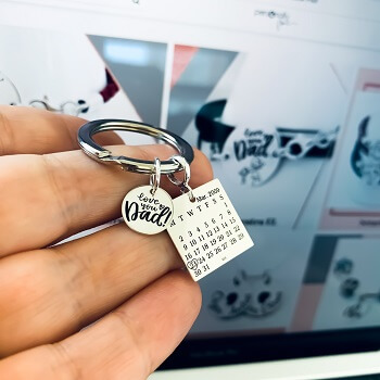 Breloc cu calendar grvat argint PersonallyME
